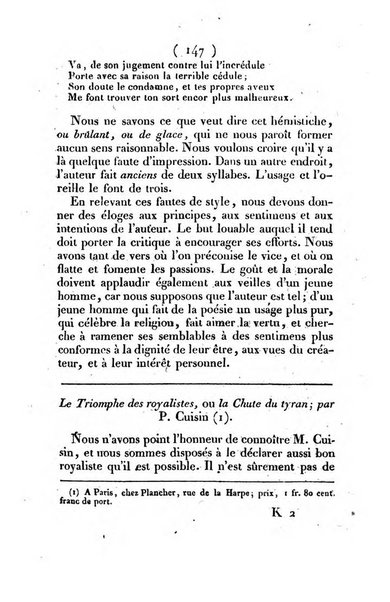 L'ami de la religion et du roi journal ecclesiastique, politique et litteraire