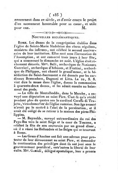 L'ami de la religion et du roi journal ecclesiastique, politique et litteraire