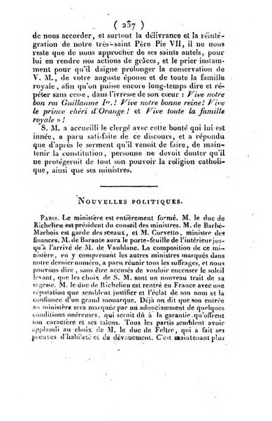 L'ami de la religion et du roi journal ecclesiastique, politique et litteraire