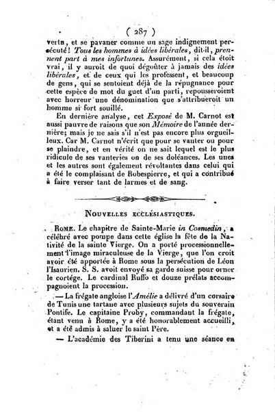 L'ami de la religion et du roi journal ecclesiastique, politique et litteraire