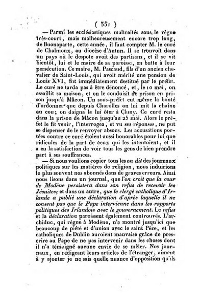 L'ami de la religion et du roi journal ecclesiastique, politique et litteraire