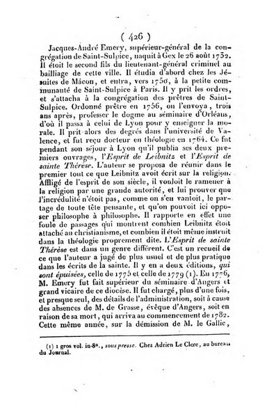 L'ami de la religion et du roi journal ecclesiastique, politique et litteraire