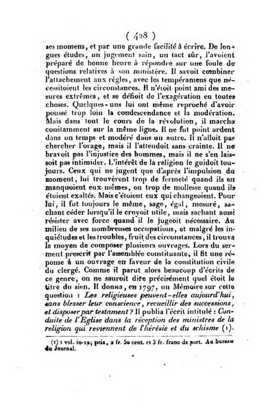 L'ami de la religion et du roi journal ecclesiastique, politique et litteraire