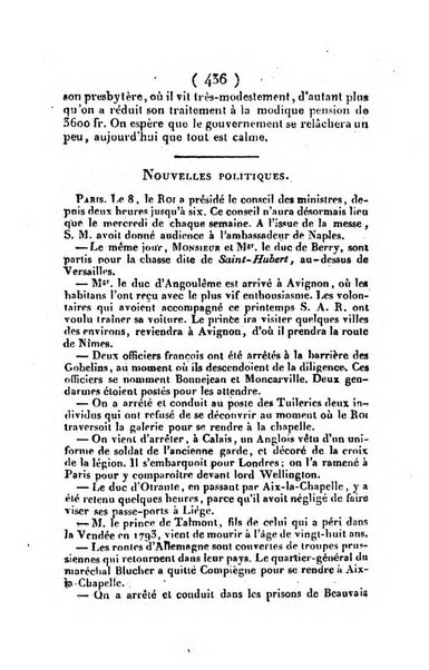 L'ami de la religion et du roi journal ecclesiastique, politique et litteraire