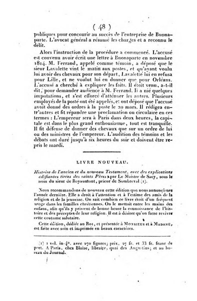 L'ami de la religion et du roi journal ecclesiastique, politique et litteraire