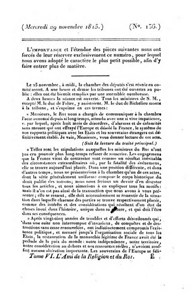 L'ami de la religion et du roi journal ecclesiastique, politique et litteraire