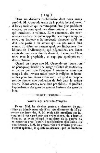 L'ami de la religion et du roi journal ecclesiastique, politique et litteraire