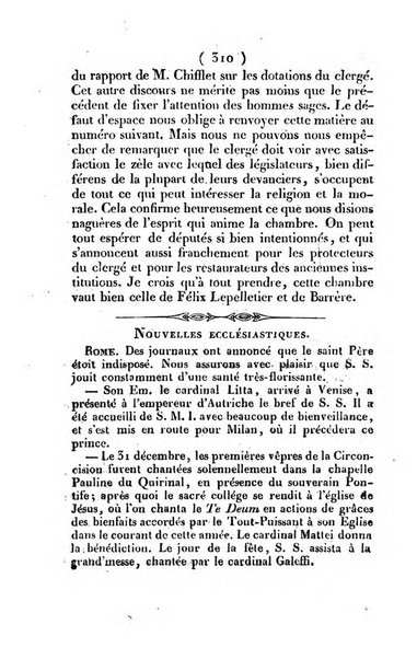 L'ami de la religion et du roi journal ecclesiastique, politique et litteraire