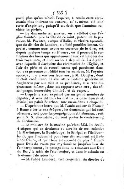 L'ami de la religion et du roi journal ecclesiastique, politique et litteraire