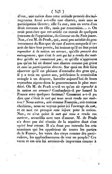 L'ami de la religion et du roi journal ecclesiastique, politique et litteraire