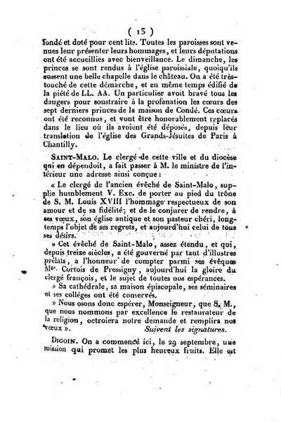 L'ami de la religion et du roi journal ecclesiastique, politique et litteraire