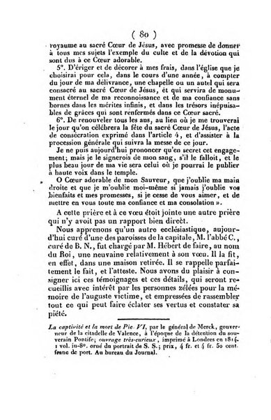 L'ami de la religion et du roi journal ecclesiastique, politique et litteraire