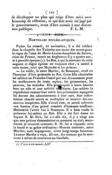 L'ami de la religion et du roi journal ecclesiastique, politique et litteraire