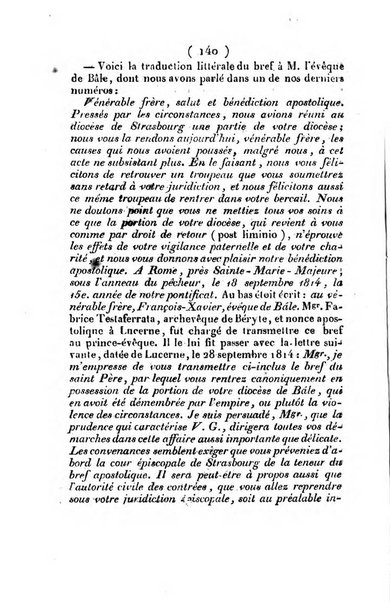 L'ami de la religion et du roi journal ecclesiastique, politique et litteraire