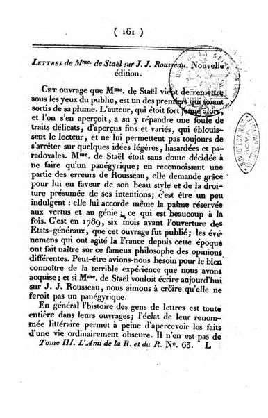 L'ami de la religion et du roi journal ecclesiastique, politique et litteraire