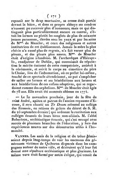 L'ami de la religion et du roi journal ecclesiastique, politique et litteraire