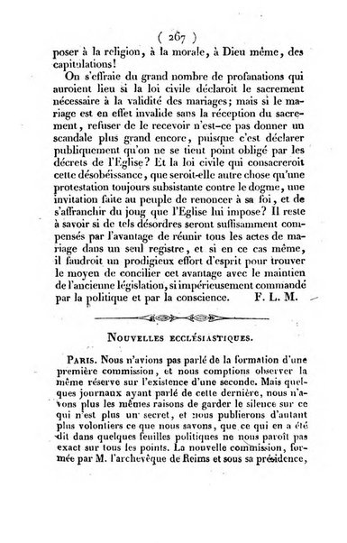 L'ami de la religion et du roi journal ecclesiastique, politique et litteraire