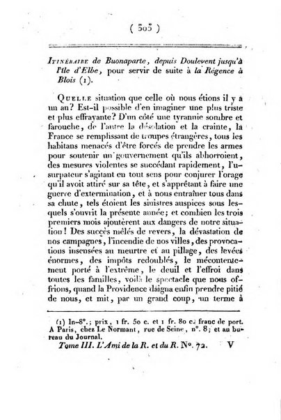 L'ami de la religion et du roi journal ecclesiastique, politique et litteraire