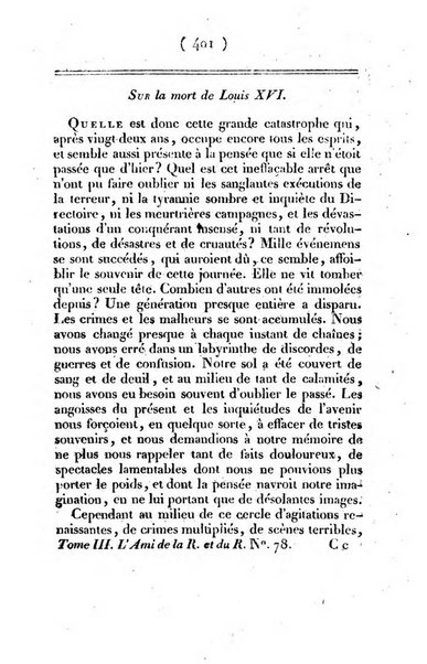 L'ami de la religion et du roi journal ecclesiastique, politique et litteraire