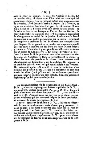 L'ami de la religion et du roi journal ecclesiastique, politique et litteraire