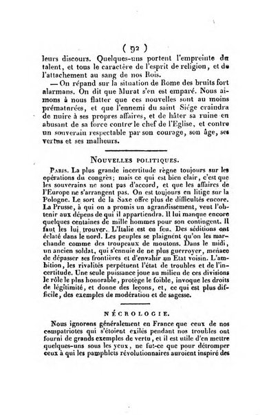 L'ami de la religion et du roi journal ecclesiastique, politique et litteraire