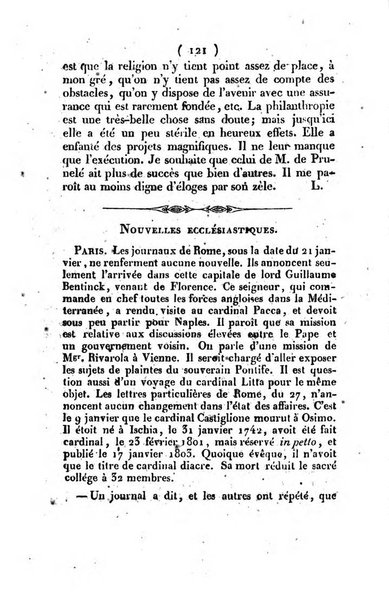 L'ami de la religion et du roi journal ecclesiastique, politique et litteraire