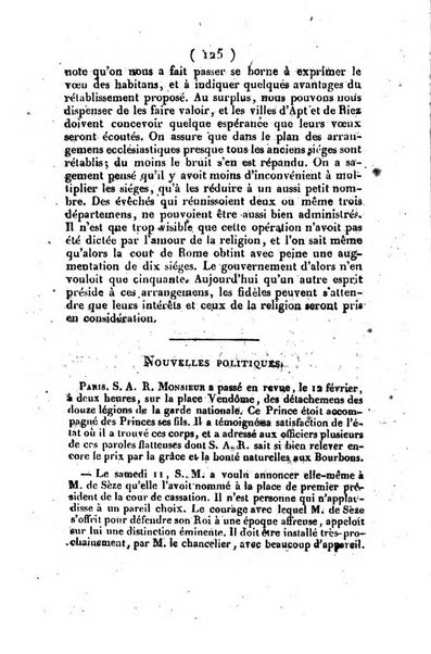 L'ami de la religion et du roi journal ecclesiastique, politique et litteraire