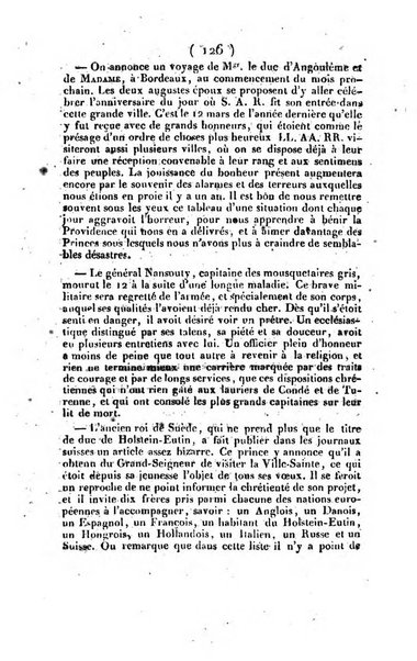 L'ami de la religion et du roi journal ecclesiastique, politique et litteraire