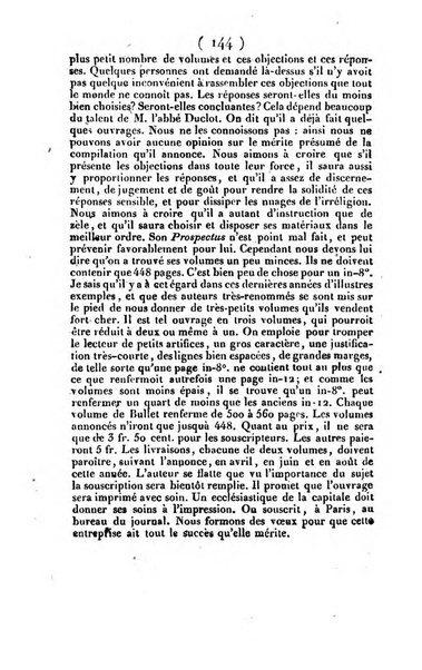 L'ami de la religion et du roi journal ecclesiastique, politique et litteraire