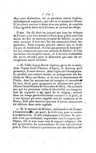 L'ami de la religion et du roi journal ecclesiastique, politique et litteraire