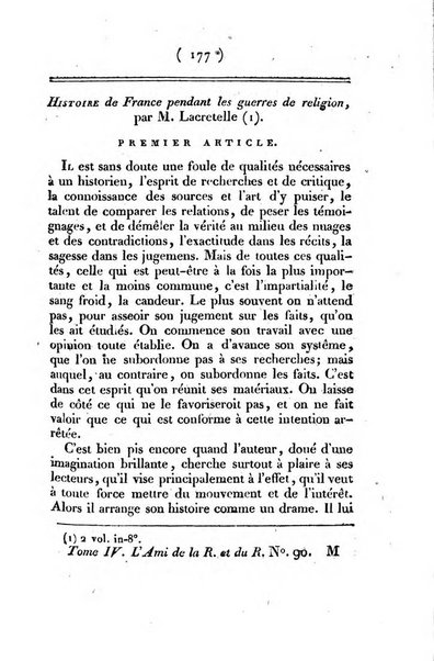 L'ami de la religion et du roi journal ecclesiastique, politique et litteraire