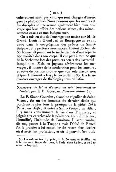 L'ami de la religion et du roi journal ecclesiastique, politique et litteraire