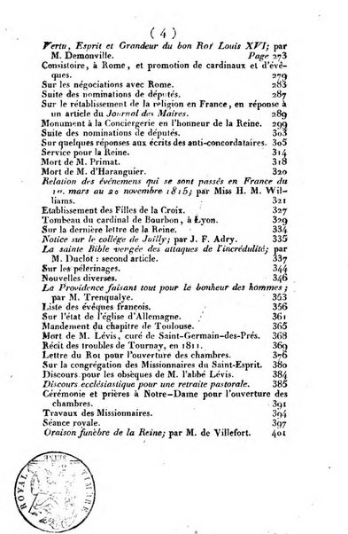 L'ami de la religion et du roi journal ecclesiastique, politique et litteraire