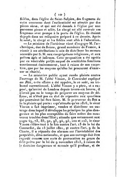 L'ami de la religion et du roi journal ecclesiastique, politique et litteraire