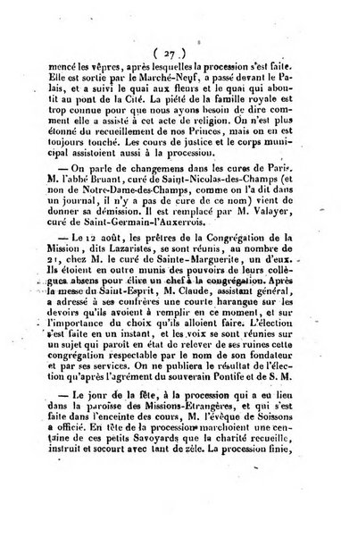 L'ami de la religion et du roi journal ecclesiastique, politique et litteraire