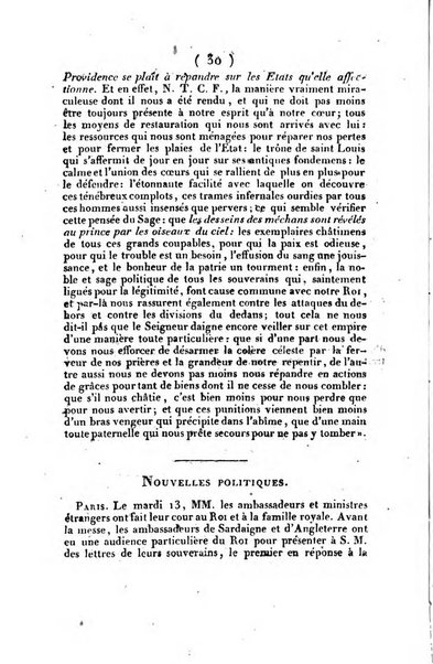 L'ami de la religion et du roi journal ecclesiastique, politique et litteraire