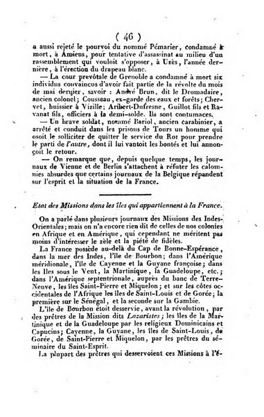 L'ami de la religion et du roi journal ecclesiastique, politique et litteraire