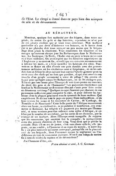 L'ami de la religion et du roi journal ecclesiastique, politique et litteraire