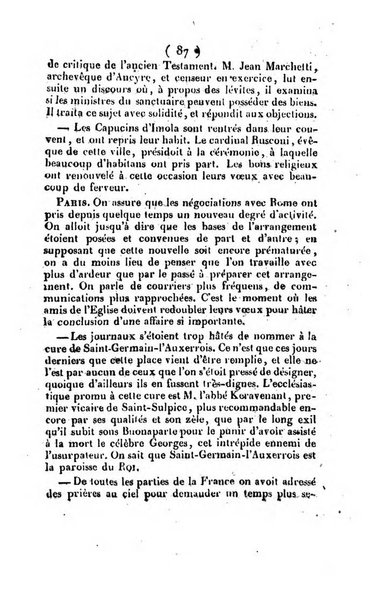 L'ami de la religion et du roi journal ecclesiastique, politique et litteraire