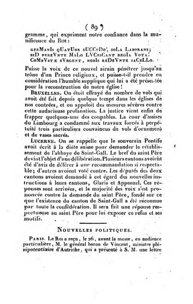 L'ami de la religion et du roi journal ecclesiastique, politique et litteraire