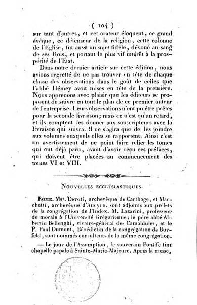 L'ami de la religion et du roi journal ecclesiastique, politique et litteraire