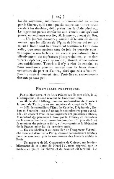 L'ami de la religion et du roi journal ecclesiastique, politique et litteraire