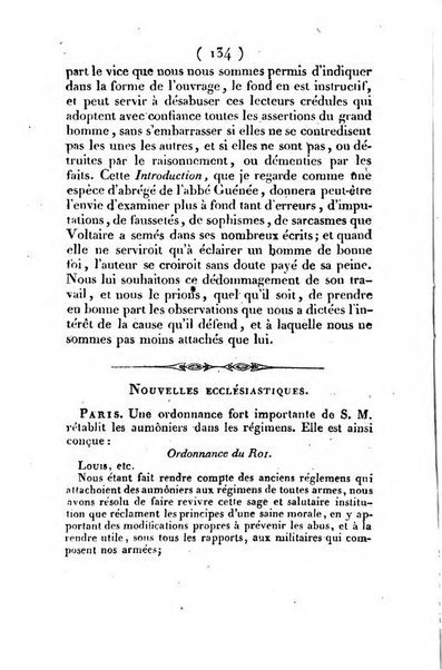 L'ami de la religion et du roi journal ecclesiastique, politique et litteraire