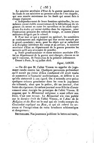 L'ami de la religion et du roi journal ecclesiastique, politique et litteraire