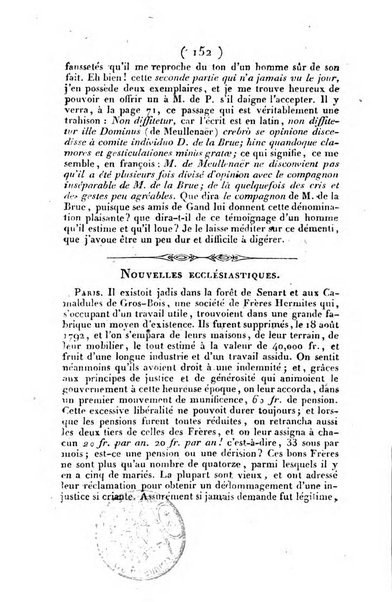 L'ami de la religion et du roi journal ecclesiastique, politique et litteraire