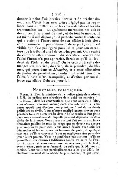 L'ami de la religion et du roi journal ecclesiastique, politique et litteraire