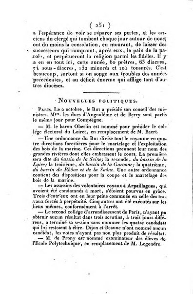 L'ami de la religion et du roi journal ecclesiastique, politique et litteraire