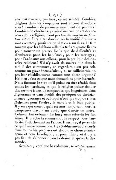 L'ami de la religion et du roi journal ecclesiastique, politique et litteraire