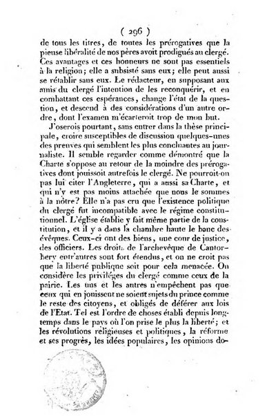 L'ami de la religion et du roi journal ecclesiastique, politique et litteraire