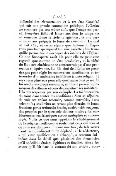 L'ami de la religion et du roi journal ecclesiastique, politique et litteraire